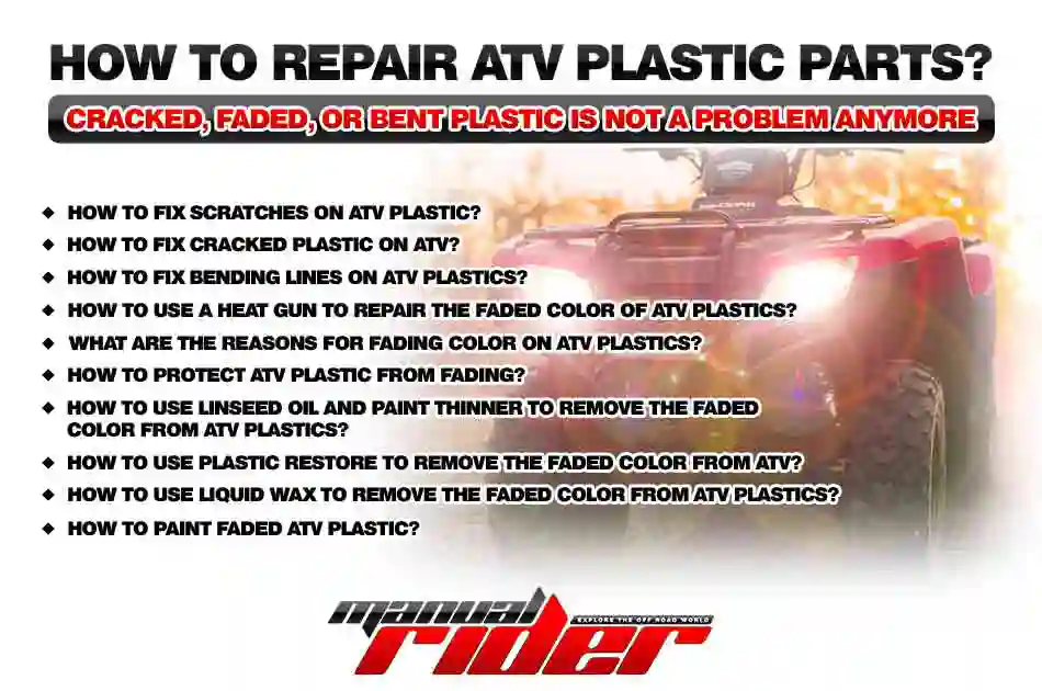 How to repair ATV plastic parts
