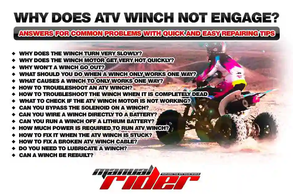 Why does ATV winch not engage