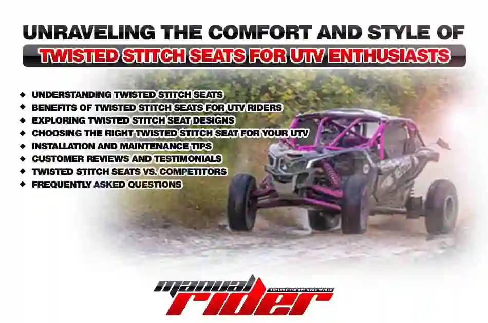 Unraveling the Comfort and Style of Twisted Stitch Seats for UTV